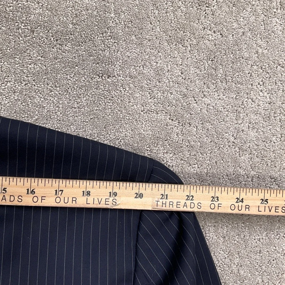 Joseph Abboud Blazer‎ Men 48L Blue Pinstripe Loro Piana Wool Super 120s Jacket
